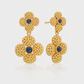 Berry Clover Convertible Duo Earrings - Blue Labradorite