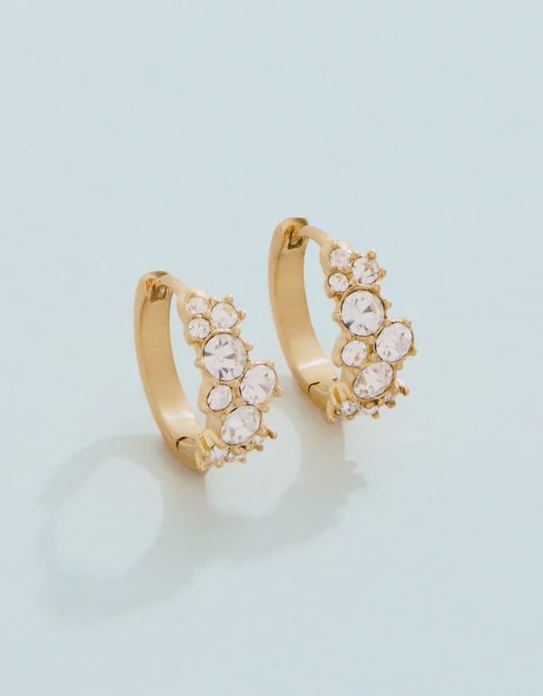 Champagne Bubbles Hoop Earrings 14mm