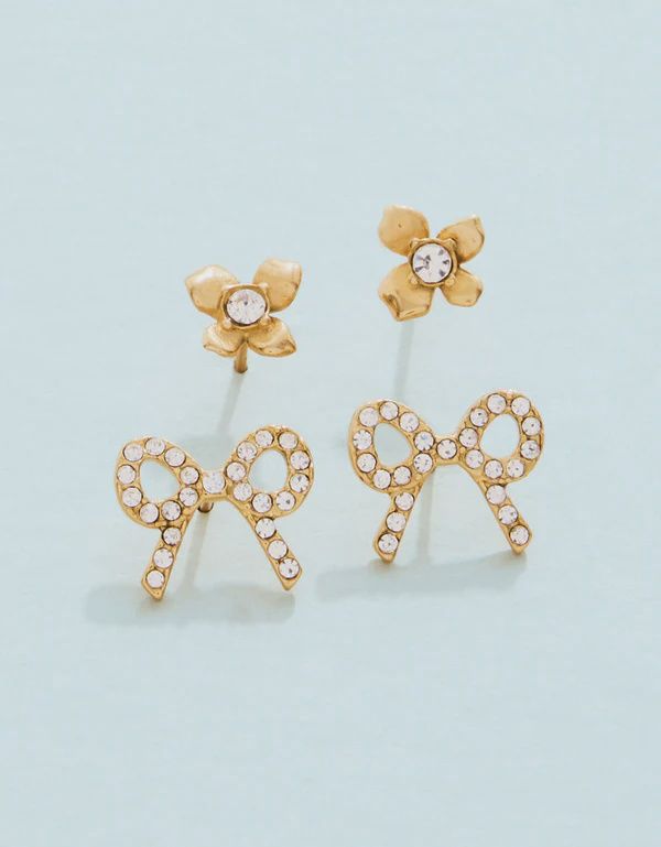 Sweet Bows Stud Earrings Set