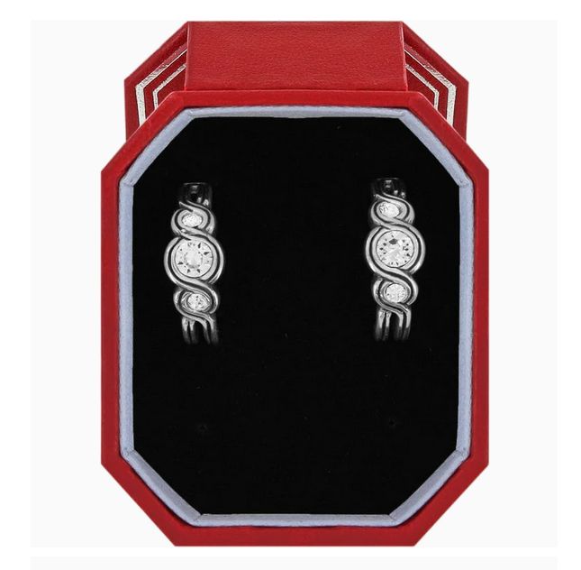 Infinity Sparkle Hoop Earrings Gift Box