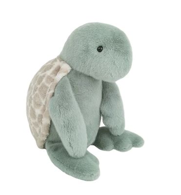 Mon Ami Taylor cuddle turtle plush toy in soft gray fabric, centered on white studio background
