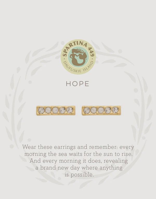 Sea La Vie Hope/Horizon Stud Earrings, Colour: Gold