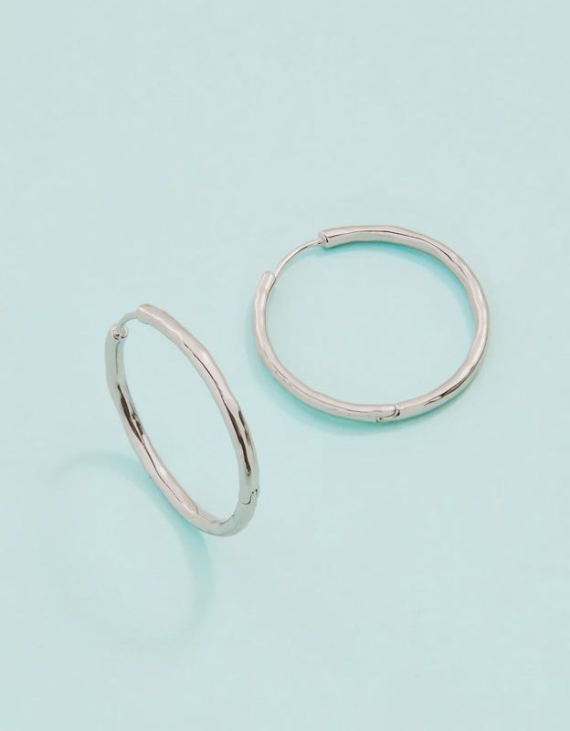 Moonglade Hoop Earrings Silver