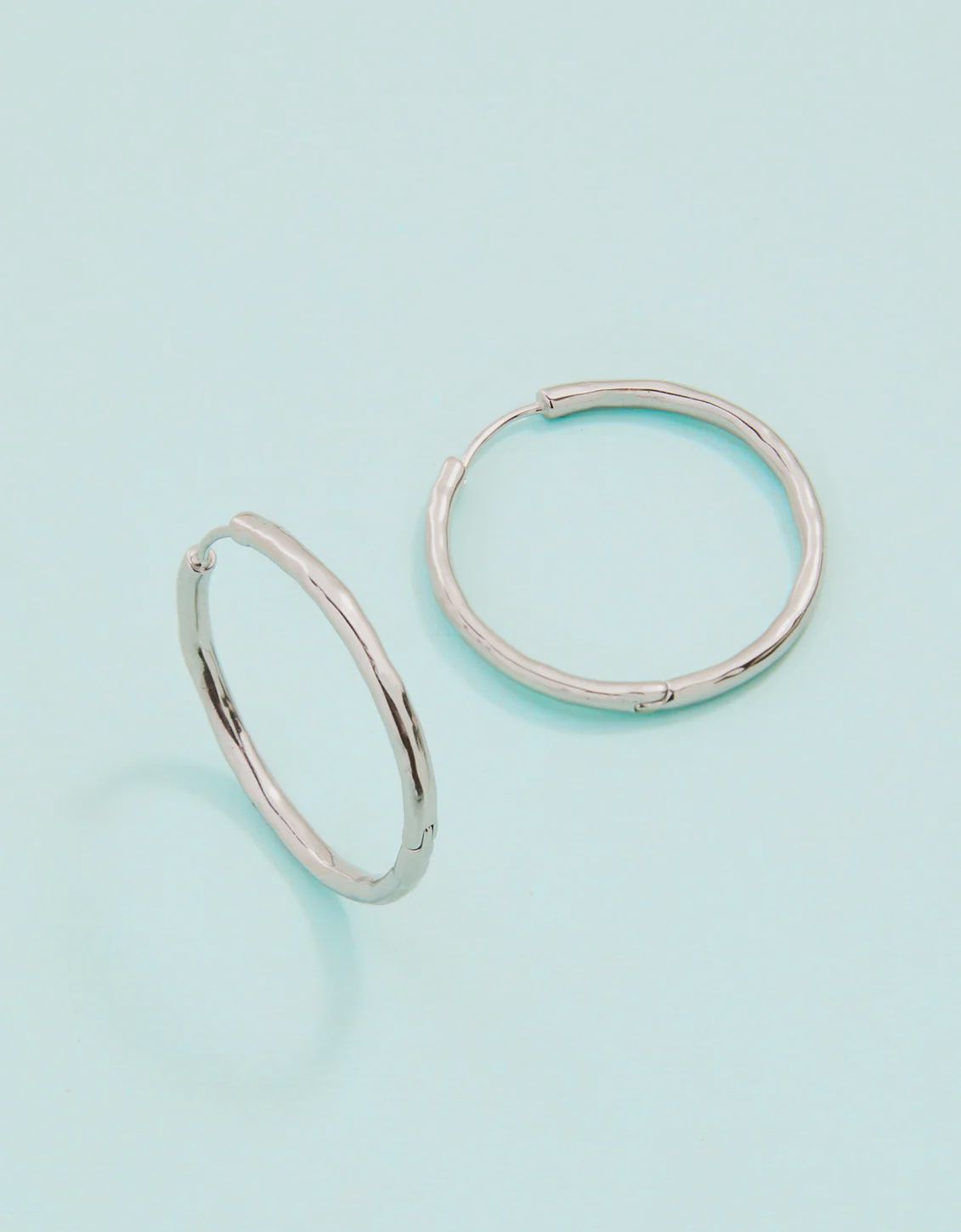 Moonglade Hoop Earrings Silver, Size: 30mm