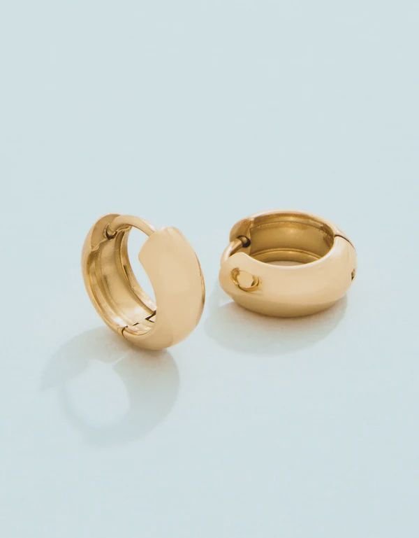 SP Betty Hoop Earrings 14mm Gold