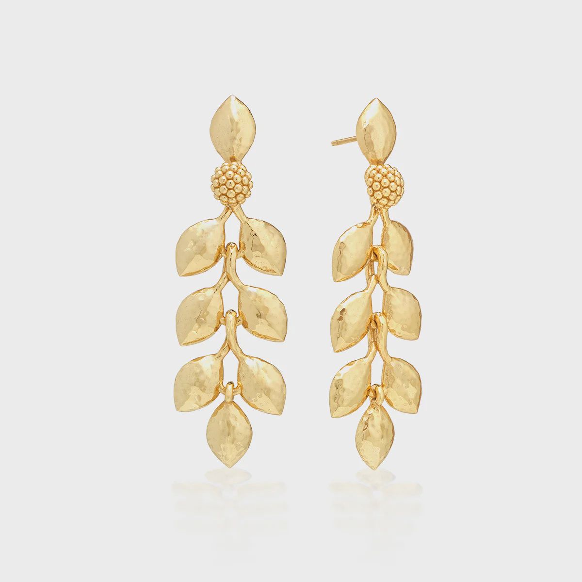 Golden Laurel Dangle Earrings - Gold