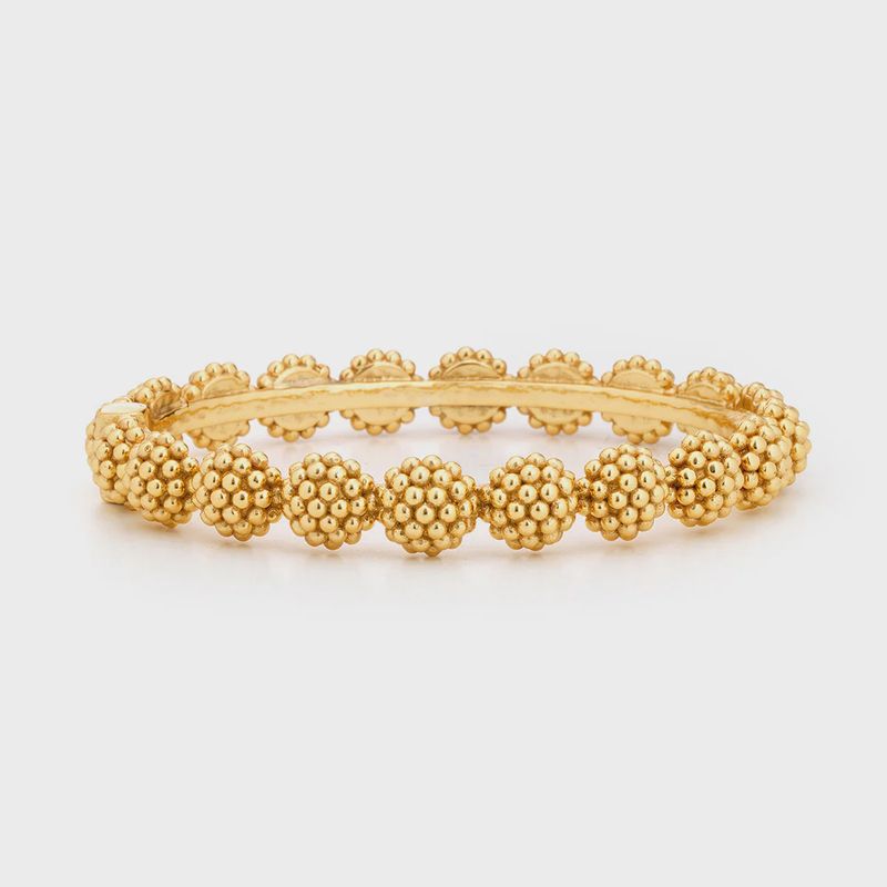 Berry Eternity Hinged Bangle - Gold