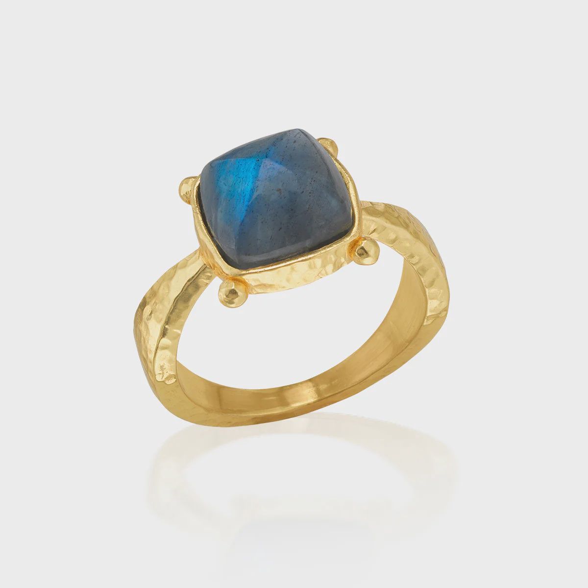 Mystic Eye Gem Ring - Blue Labradorite, Size: 8