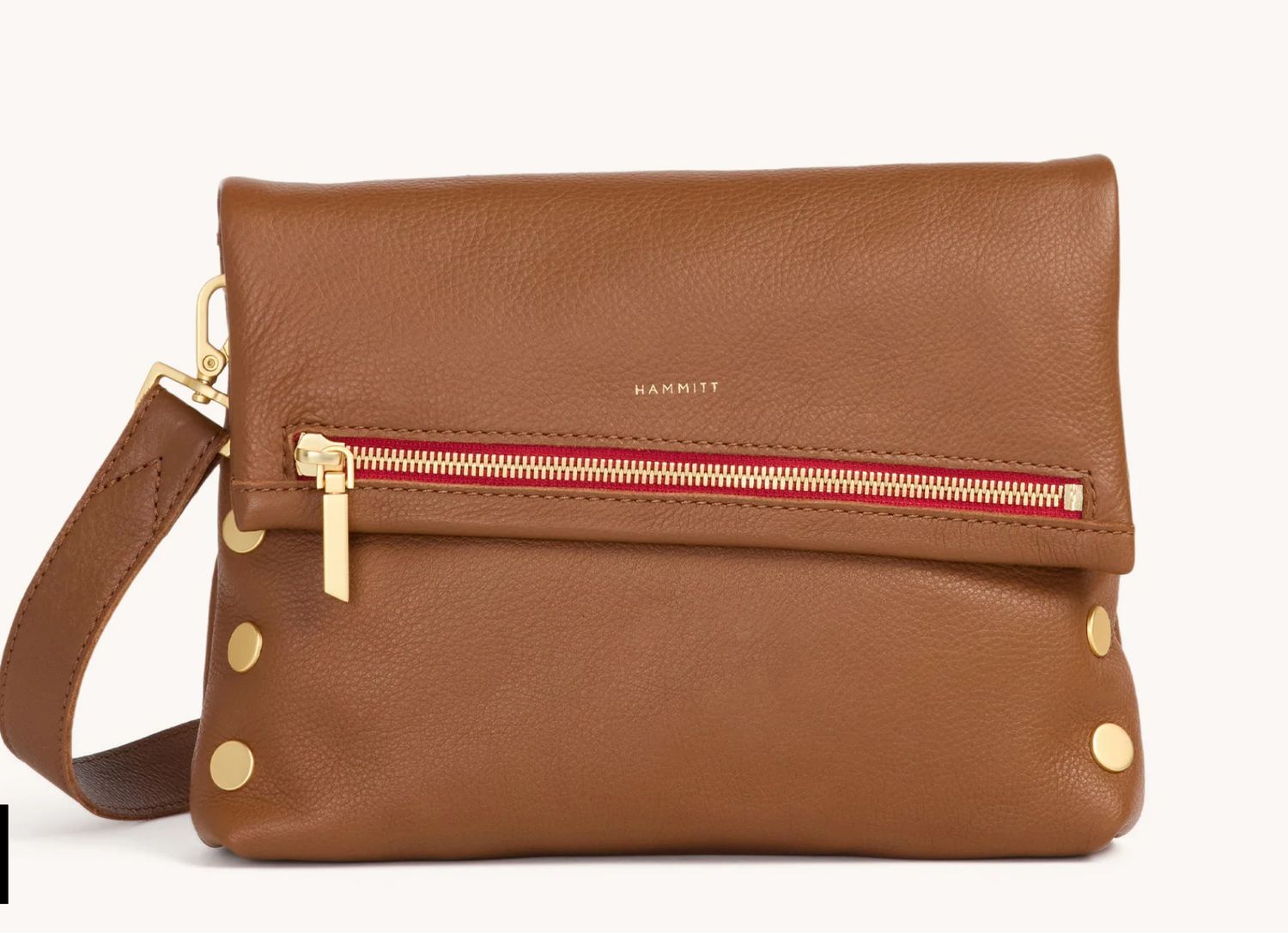 VIP med Mahogany Pebble/Brushed Gold Red Zip