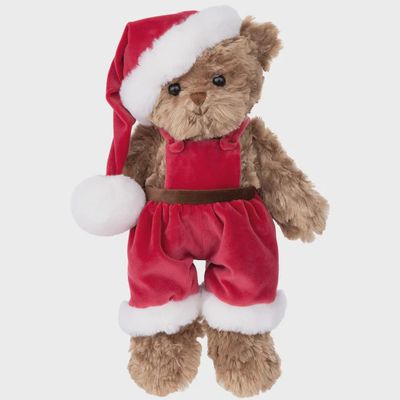 Bukowski Bears Christmas Mavi plush bear in studio lighting against neutral background