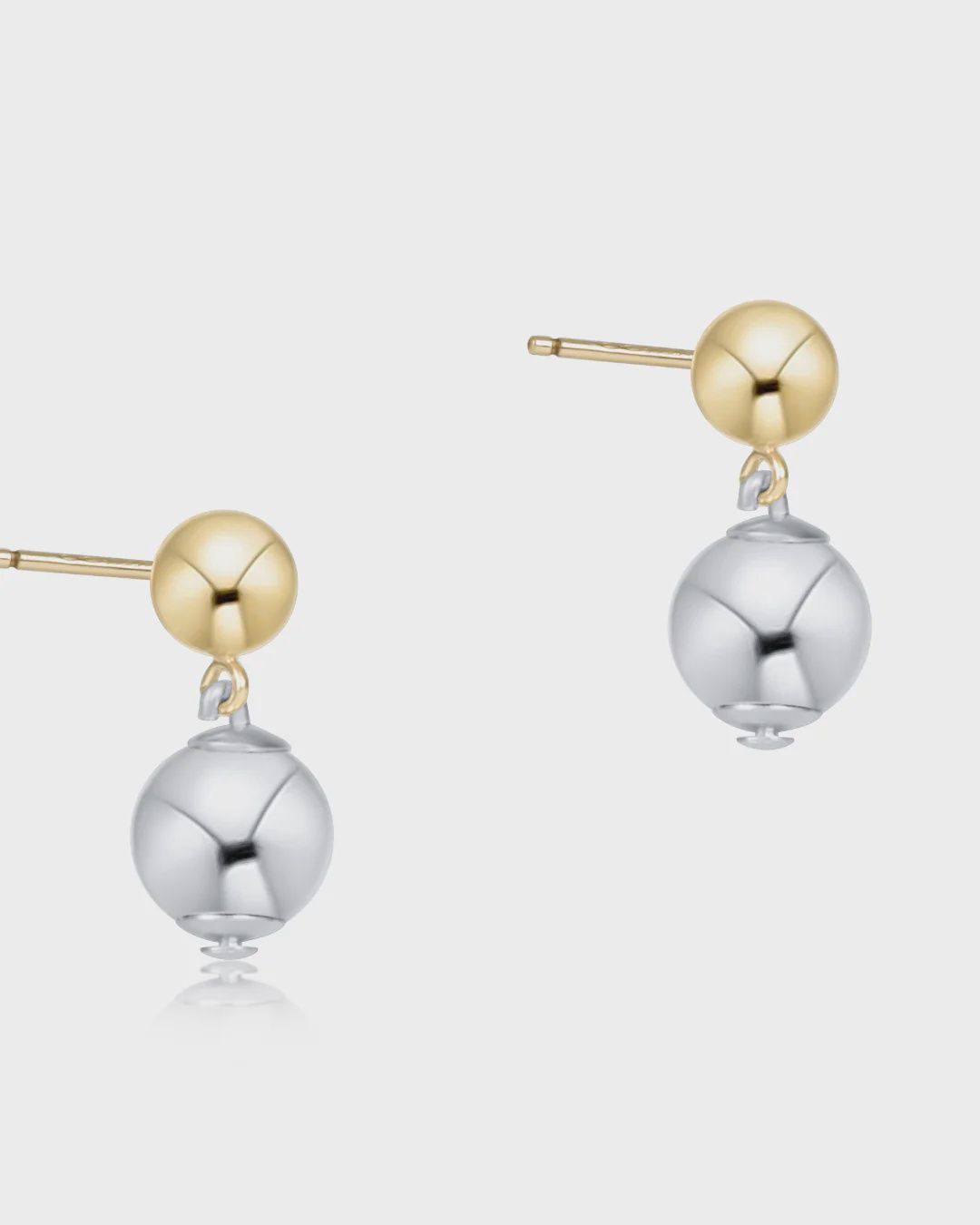 Classic 8mm Ball Drop Stud - Mixed Metal