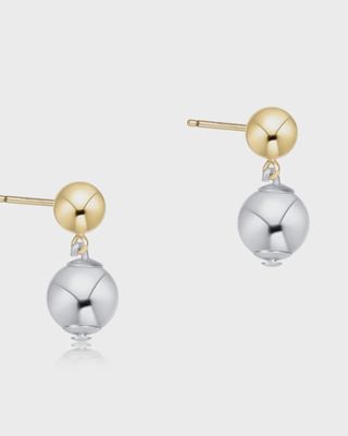 Classic 8mm Ball Drop Stud - Mixed Metal