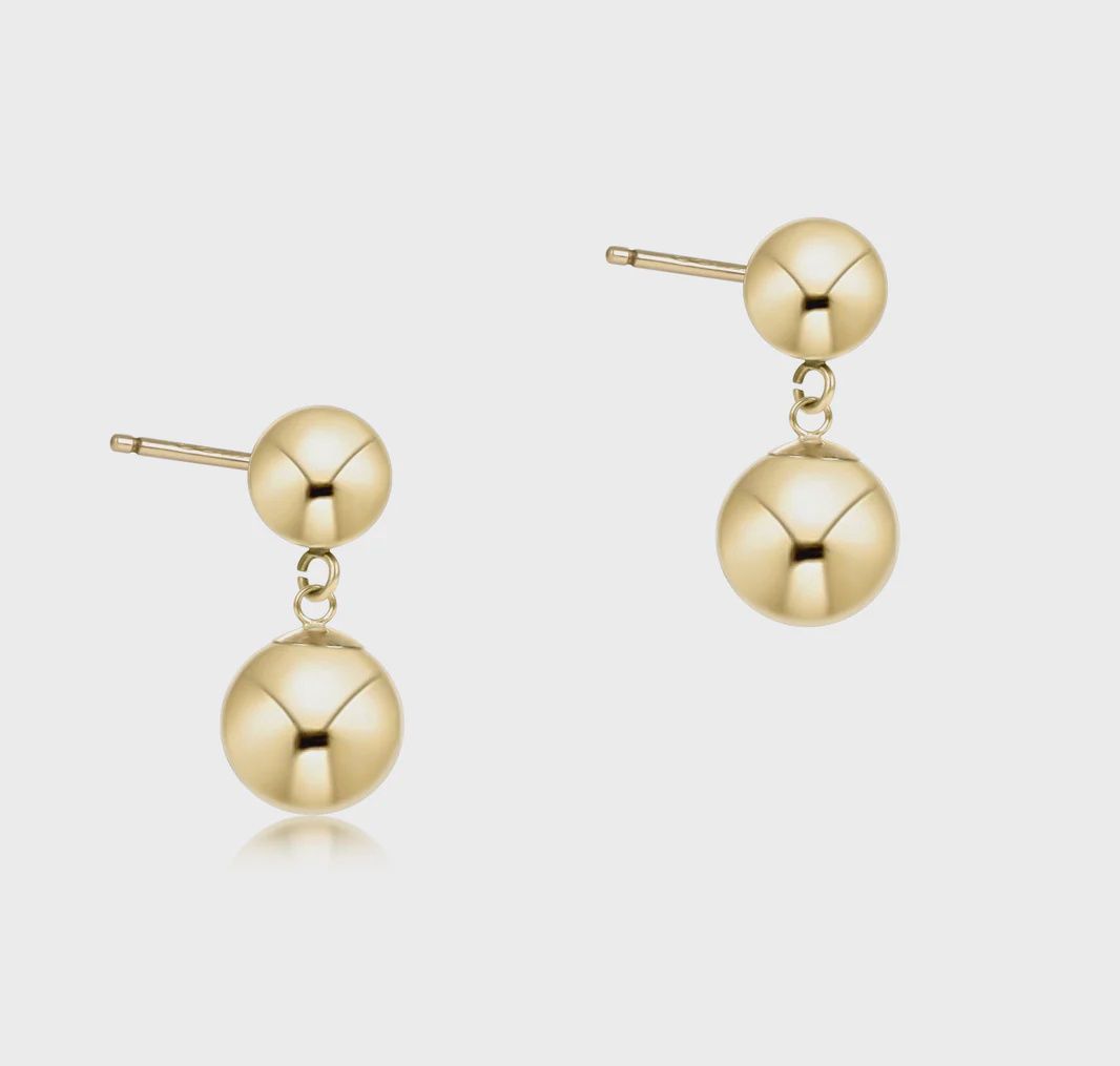 Classic 10mm Ball Drop Stud - Gold