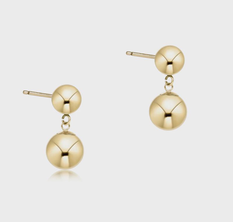Classic 10mm Ball Drop Stud - Gold