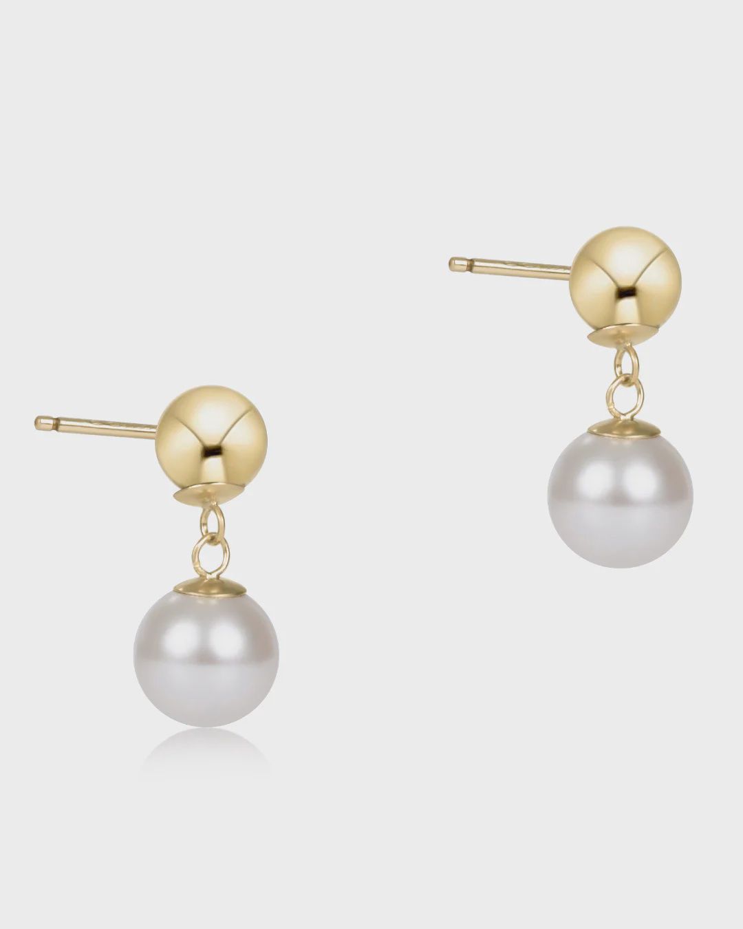 Classic 10mm Ball Drop Stud - Pearl
