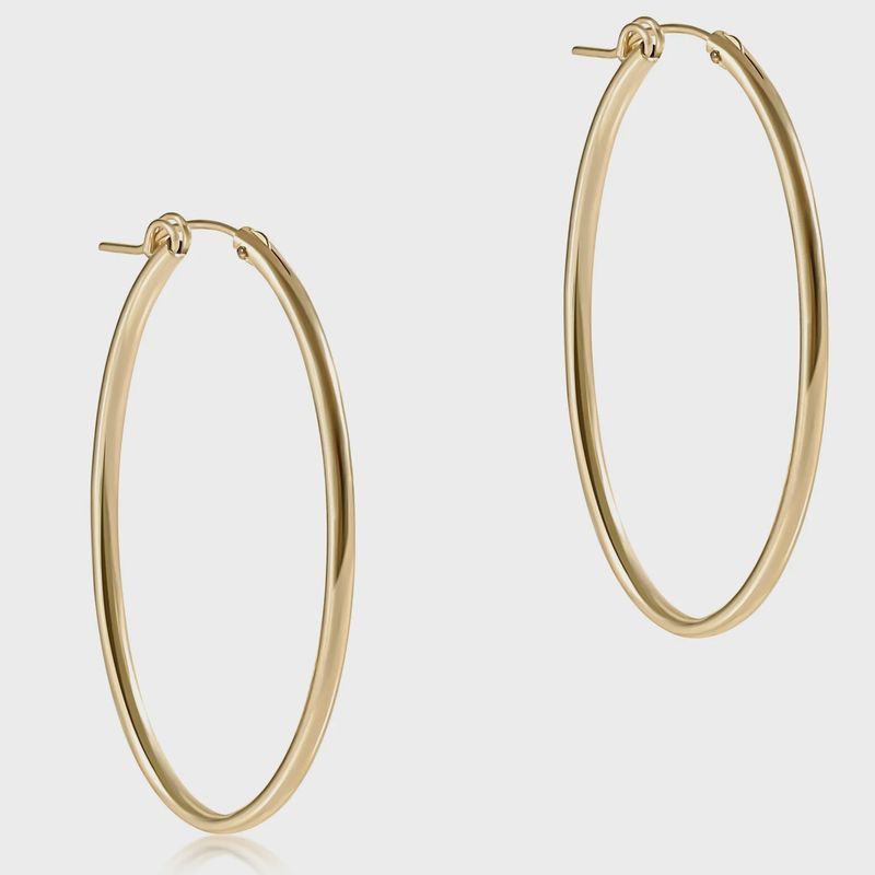 Oval Gold 2&quot; Hoop - Smooth