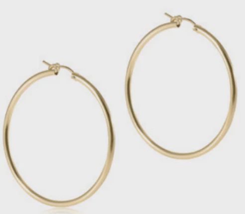Round Gold 2&quot; Hoop - Smooth