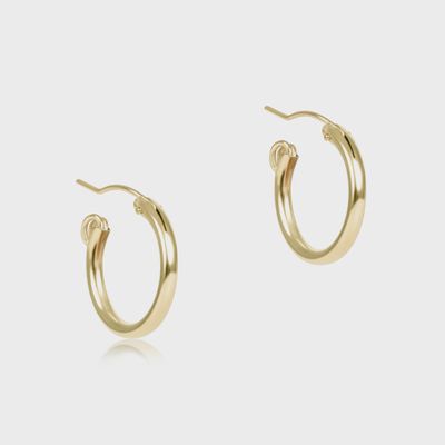 Round Gold 0.5" Hoop - Smooth