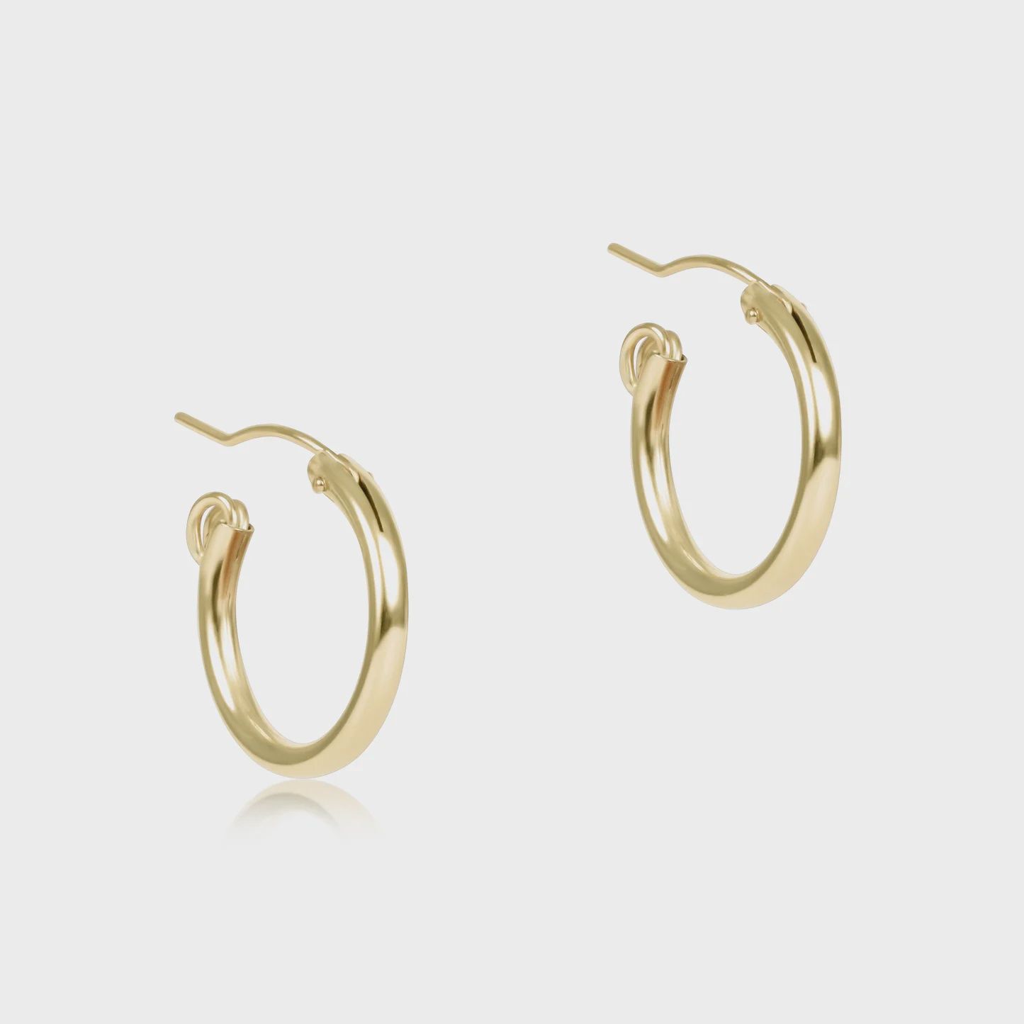 Round Gold 0.5&quot; Hoop - Textured