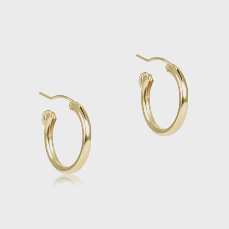 Round Gold 0.5&quot; Hoop - Textured