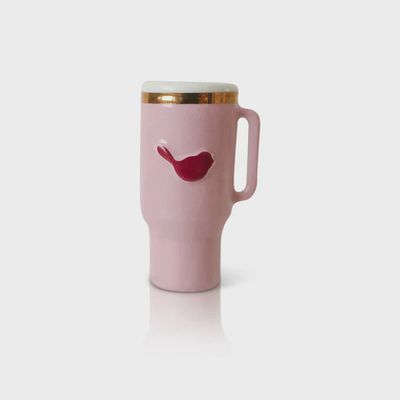 Nora Fleming Sip Happens mini drink holder isolated on white background, studio catalog shot