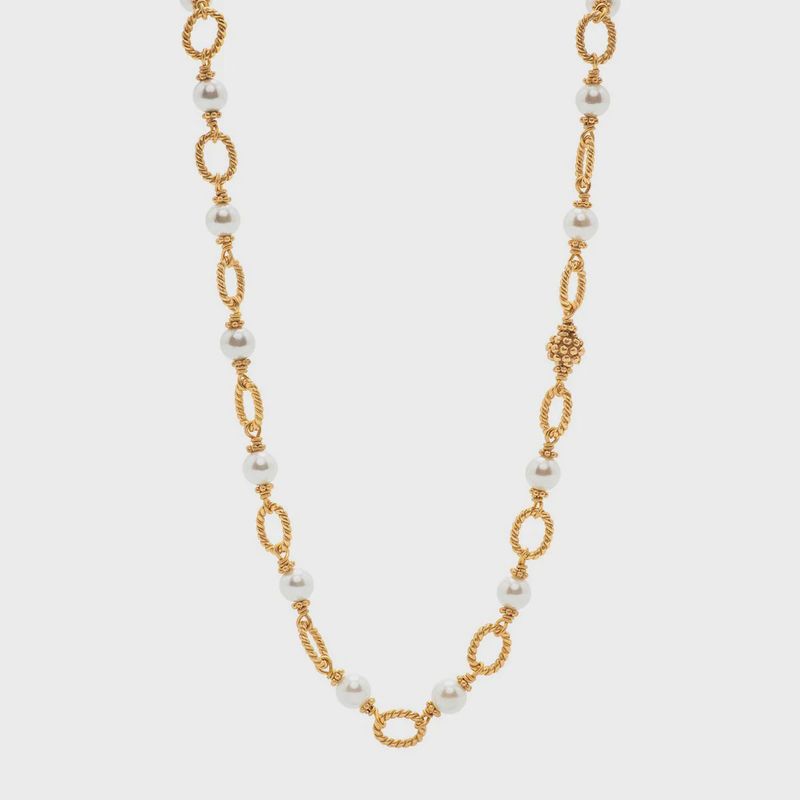 Berry &amp; Bead Chain, 24&#39;&#39; - Pearl