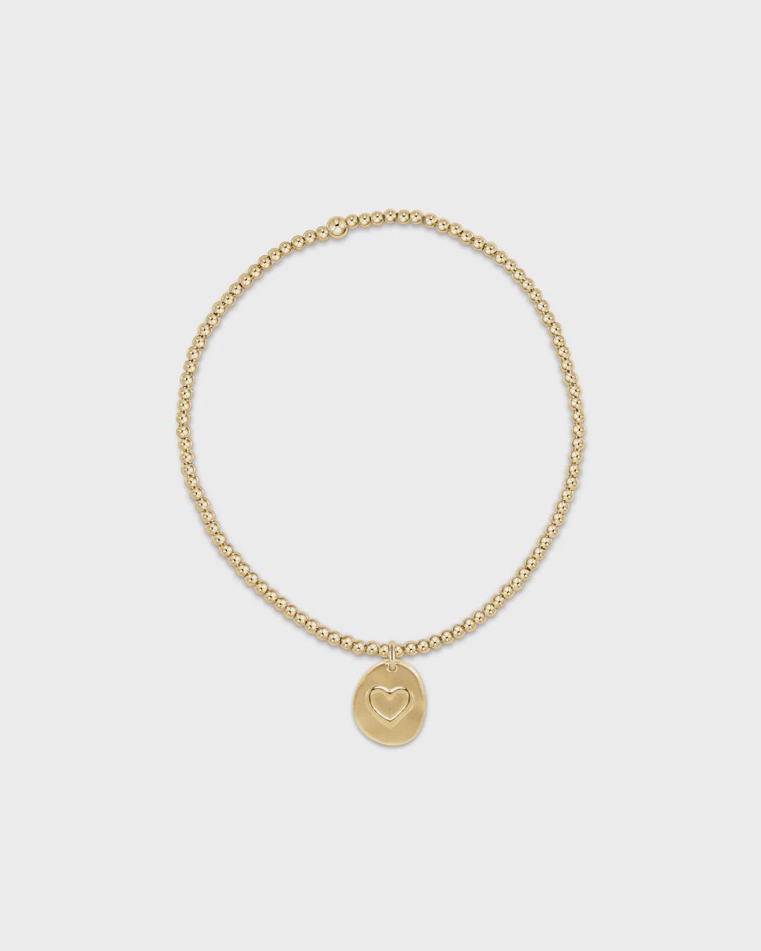 Extends - Classic Gold 2mm Bead Bracelet - Inspire Love Small Gold Charm