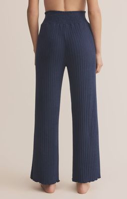Z Supply Dawn Smocked Waist Flare Pant High Rise Full Length