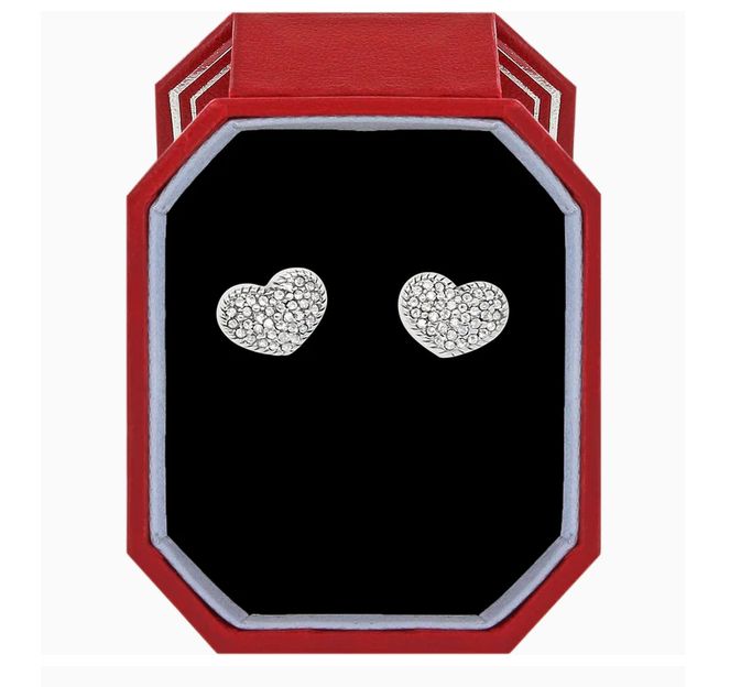 Illumina Celeste Heart Post Earrings Gift Box, Colour: Silver