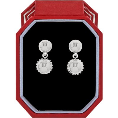 Pretty Tough Bold Stud Post Drop Earrings Gift Box