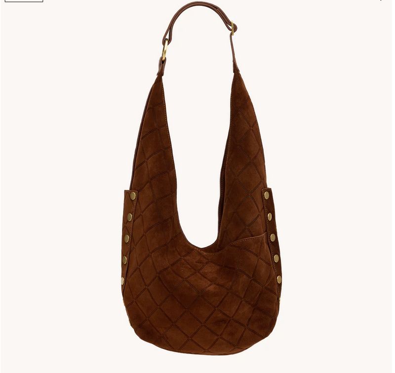 Tom Zip Lrg - Chocolate Diamond Suede/Antique Gold