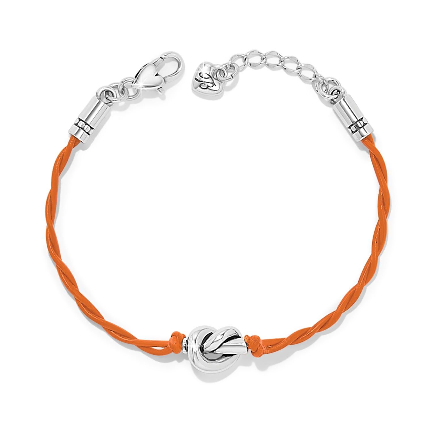 Interlok Single Knot Leather Bracelet, Colour: Orange