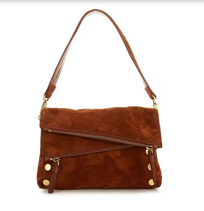 Dillon Sml - Chocolate Diamond Suede/Antique Gold