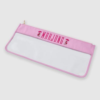Oh My Mahjong Zippered Tile Storage Bag with Clear Bottom
