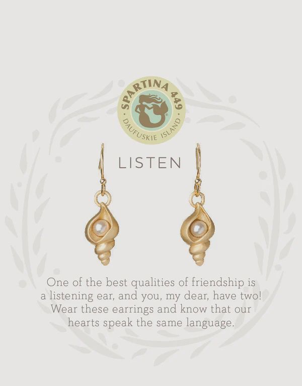 Sea La Vie Drop Earrings Listen /Shell