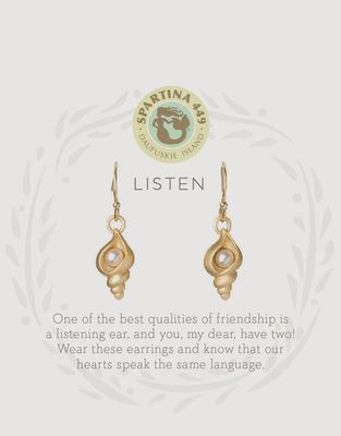 Sea La Vie Drop Earrings Listen /Shell