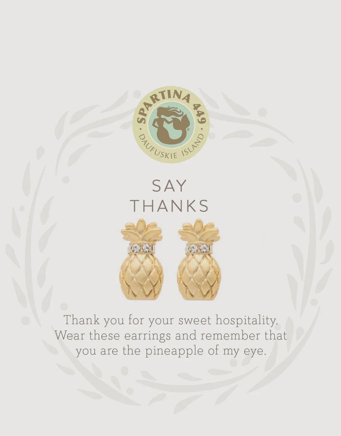 Sea La Vie Stud Earrings Thanks/Pineapple