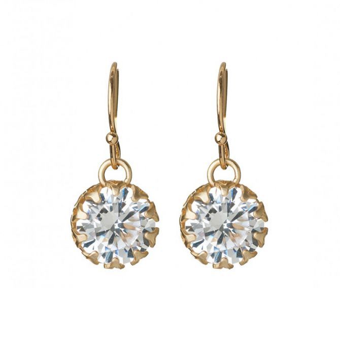 Sea La Vie Drop Earrings Dance/Gem, Colour: Gold