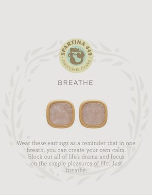 Sea La Vie Stud Earrings Breathe/Cream Druzy
