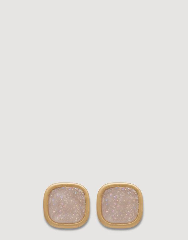 Sea La Vie Stud Earrings Breathe/Cream Druzy