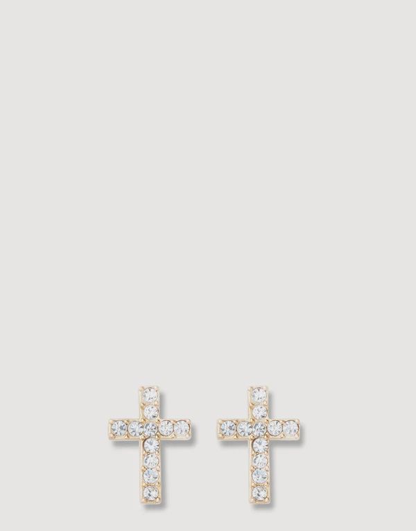 Sea La Vie Stud Earrings Have Faith/Cross