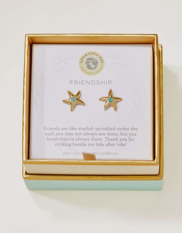 Sea La Vie Stud Earrings Friendship/Starfish, Colour: Gold