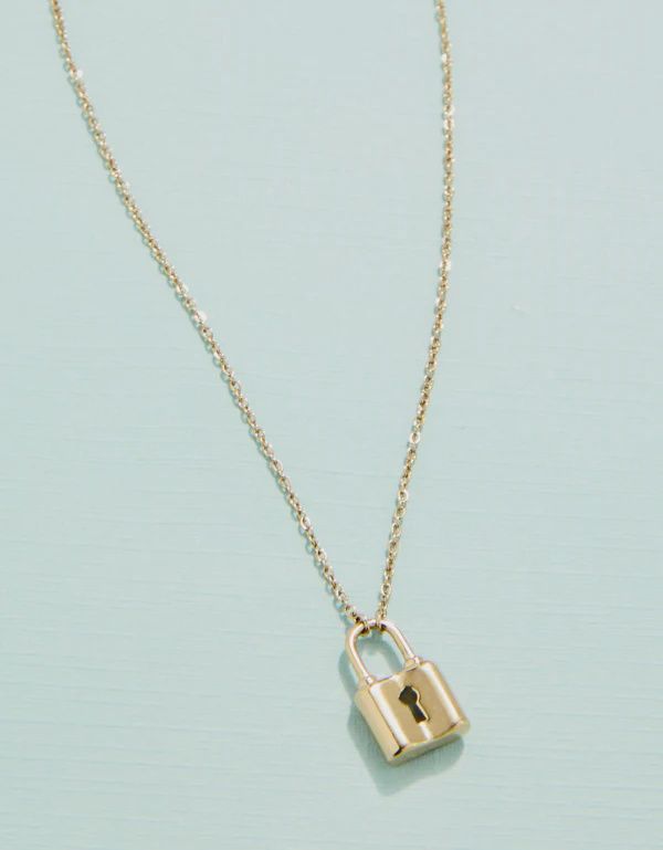 Padlock Necklace 16&quot;