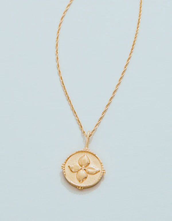 Graceful Talisman Necklace 18&quot; Gold
