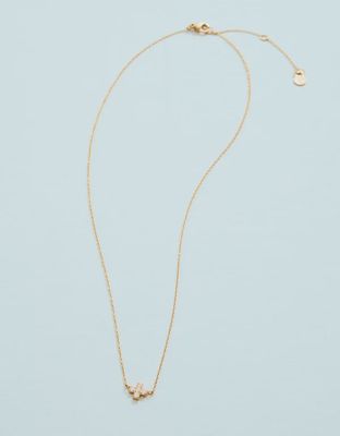 Mini Cross Necklace 16" Crystal