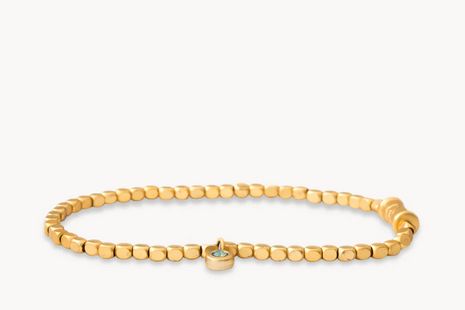 Gold Stretch Bracelets, Description: Oval Gold