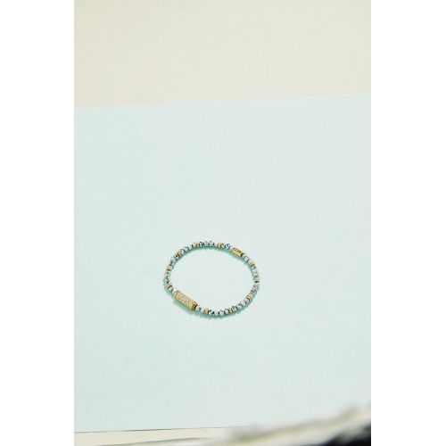 Clubhouse Stretch Bracelet 4mm Crystal/Silver