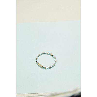 Clubhouse Stretch Bracelet 4mm Crystal/Silver