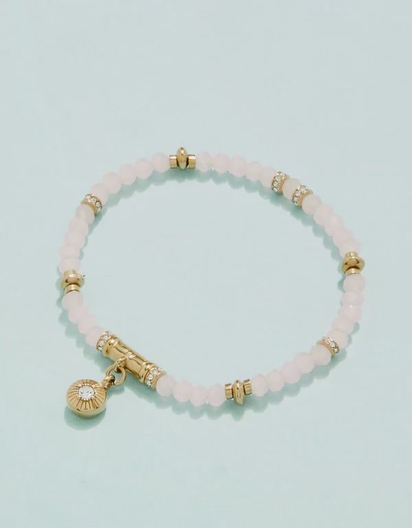 Wexford Harbour Stretch Bracelet 4mm Pale Pink