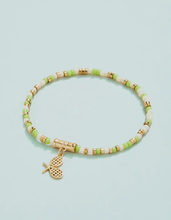 Tennis Racket Stretch Bracelet Lime